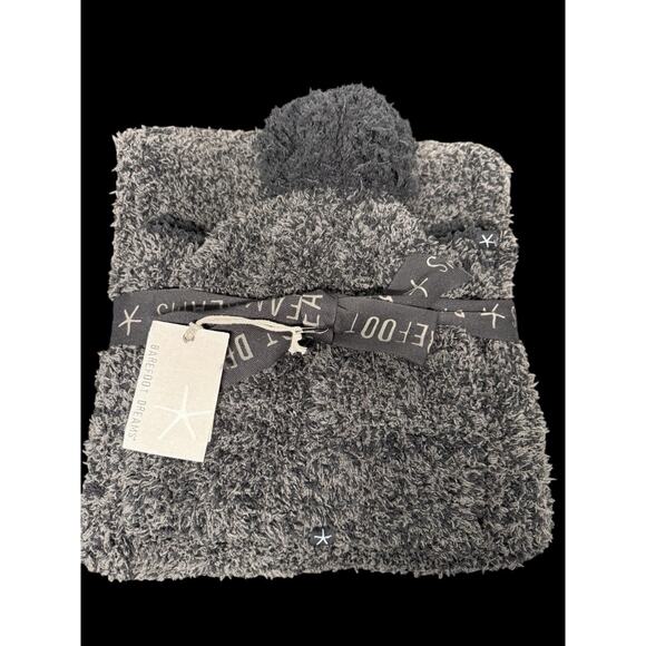 Barefoot Dreams CozyChic Pom Pom Beanie & Scarf Set Womens Carbon Black Warmer main image 4